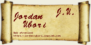 Jordan Ubori vizit kartica